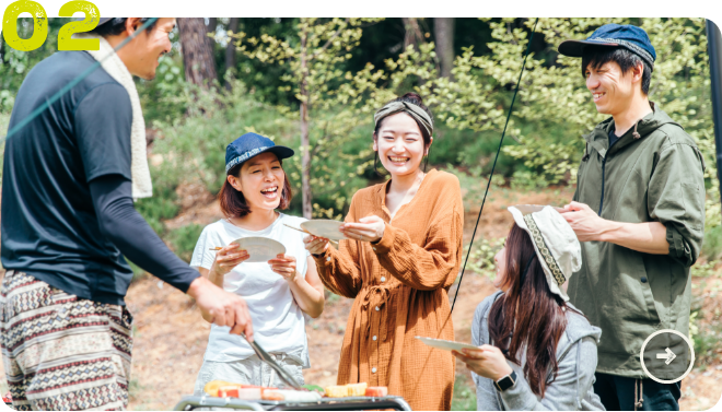 手ぶらキャンプ 写真